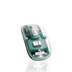 Green Lion Transparent Mouse 2400DPI 400mAh