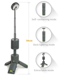 Camping Light Rechargeable Telescopic and Collapsible lantern Light with 32 Bright LED, 10000mAh Built-in Battery