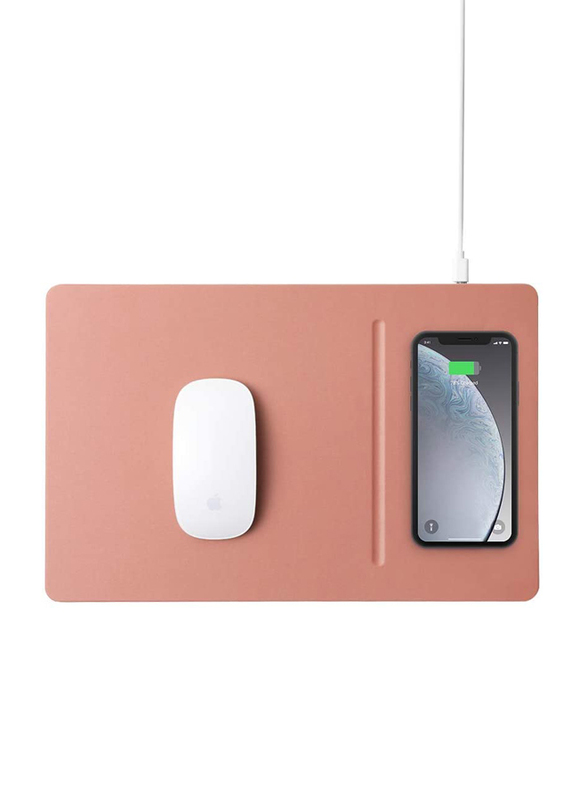 Pout Hands 3 Pro Qi Fast Wireless Charging Mouse Pad, Rose Beige