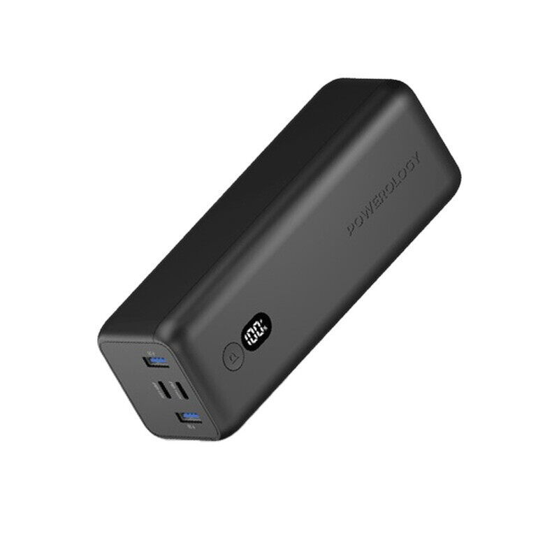 

POWEROLOGY ONYX DUAL USB-C POWER BANK 30000MAH PD 100W