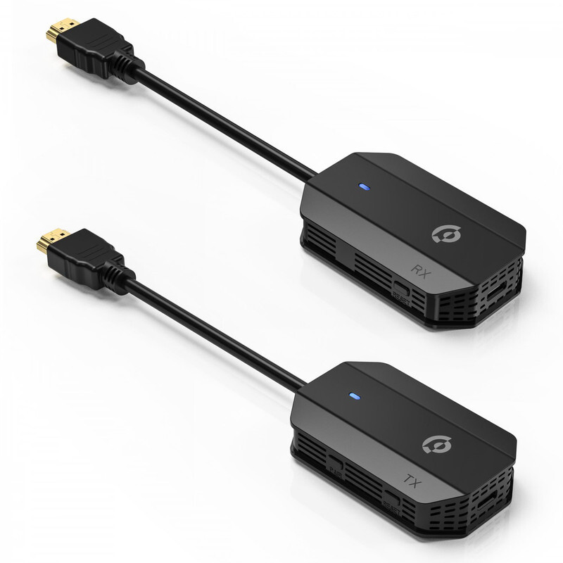 Powerology Wireless HDMI Mirroring Adaptor Pair with USB-C Cable Full HD 1080P