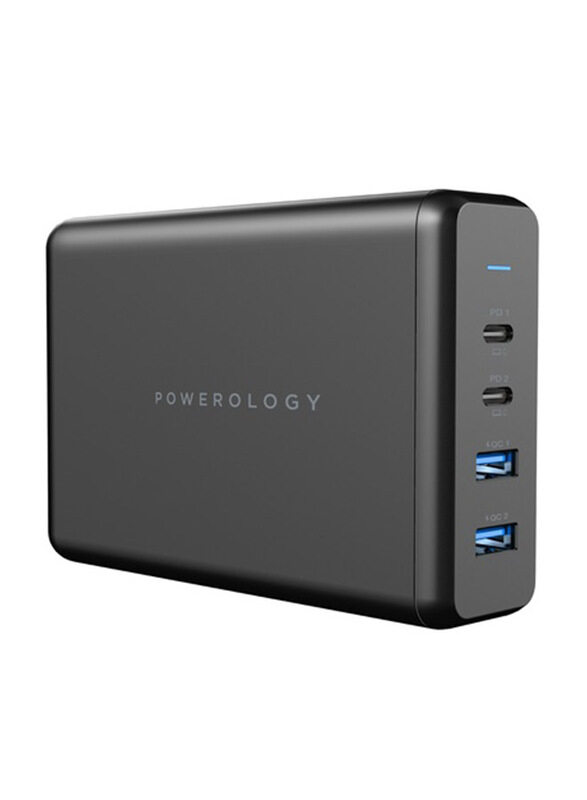 

Powerology Multi-Port USB Wall Charger with 4 Charging Output, Black