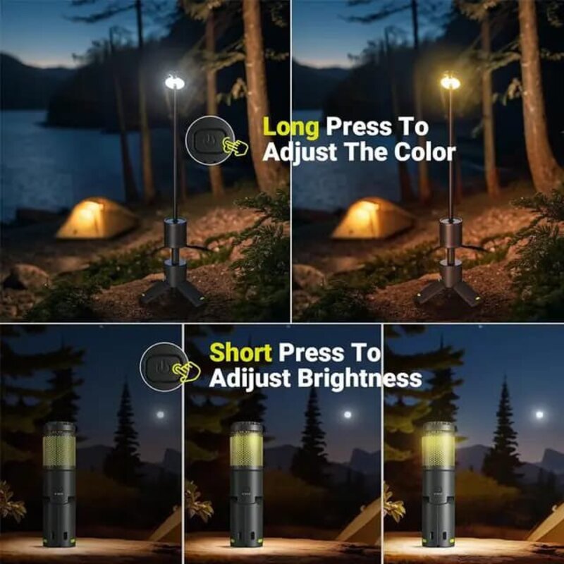 Camping Light Rechargeable Telescopic and Collapsible lantern Light with 32 Bright LED, 10000mAh Built-in Battery