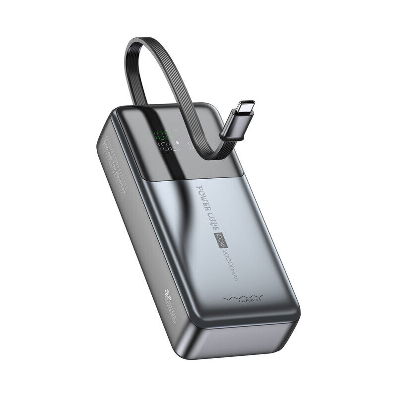 

Vyvylabs Power Cube Pro Digital Display Power Bank 20000mAh 100W with Type-C Fast Charging Cable