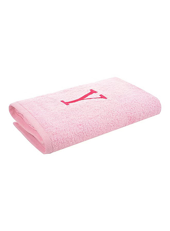 Style Premiere Embroidered Y Bath Towel, Pink