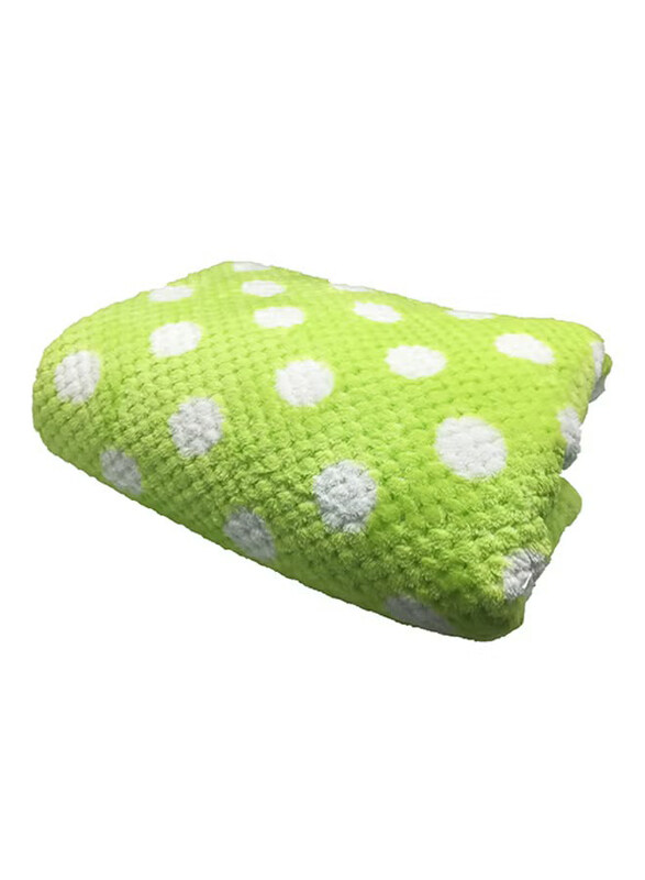 

Diveenas Soft Waffles Fleece Blanket, Single/Twin, Green/White