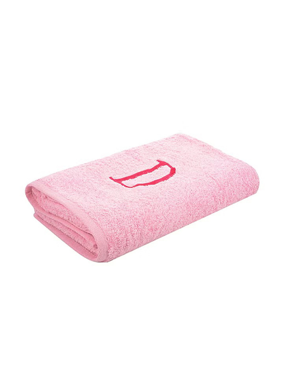 Style Premiere Embroidered D Bath Towel, Pink