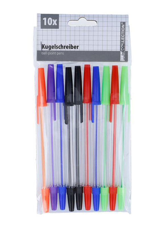 Trishi Ballpoint Pen Set, 10 Pieces, Multicolour