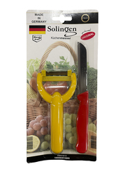 Solingen 2-Piece Solid Handle Colour Knife & Peeler-Y Set, Assorted Colour