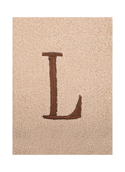 Style Premiere Embroidered L Bath Towel, Beige