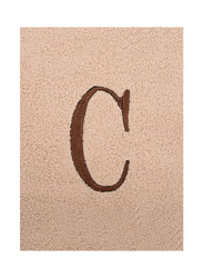 Style Premiere Embroidered C Bath Towel, Beige