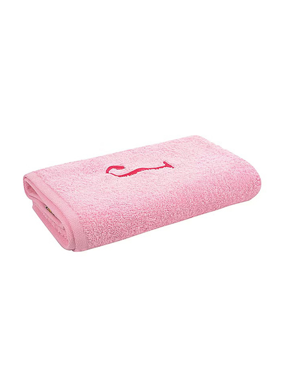 Style Premiere Embroidered J Bath Towel, Pink