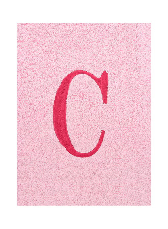 Style Premiere Embroidered C Bath Towel, Pink