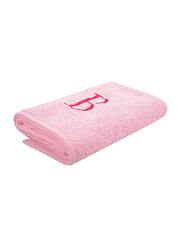Style Premiere Embroidered B Bath Towel, Pink