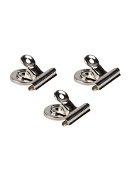 Trishi Magnetic Memo Clamps, 3 Pieces, Silver