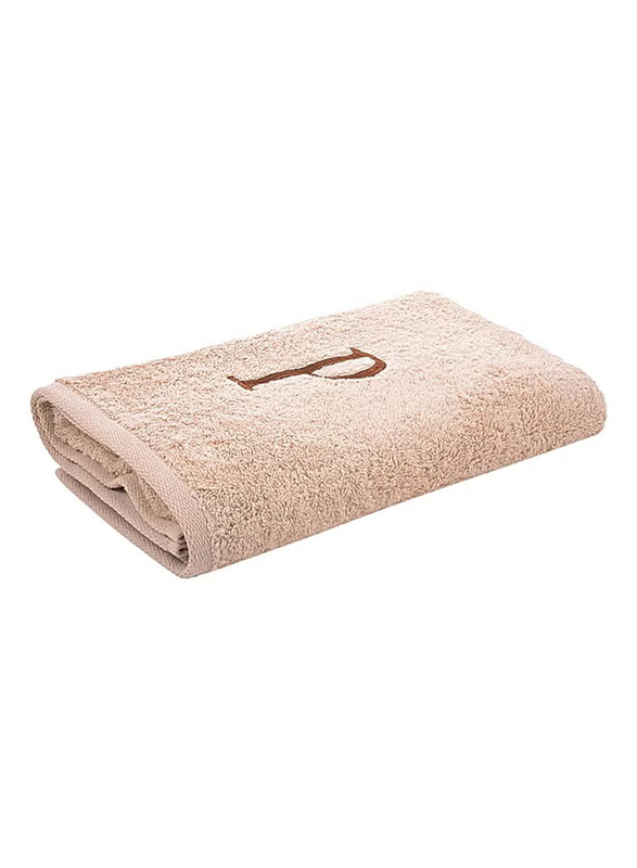 Style Premiere Embroidered P Bath Towel, Beige
