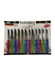 Solingen 12-Piece Glitter Fashion Colour Knives Set, Multicolour