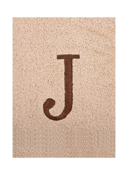 Style Premiere Embroidered J Bath Towel, Beige