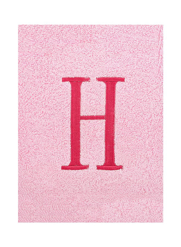 Style Premiere Embroidered H Bath Towel, Pink