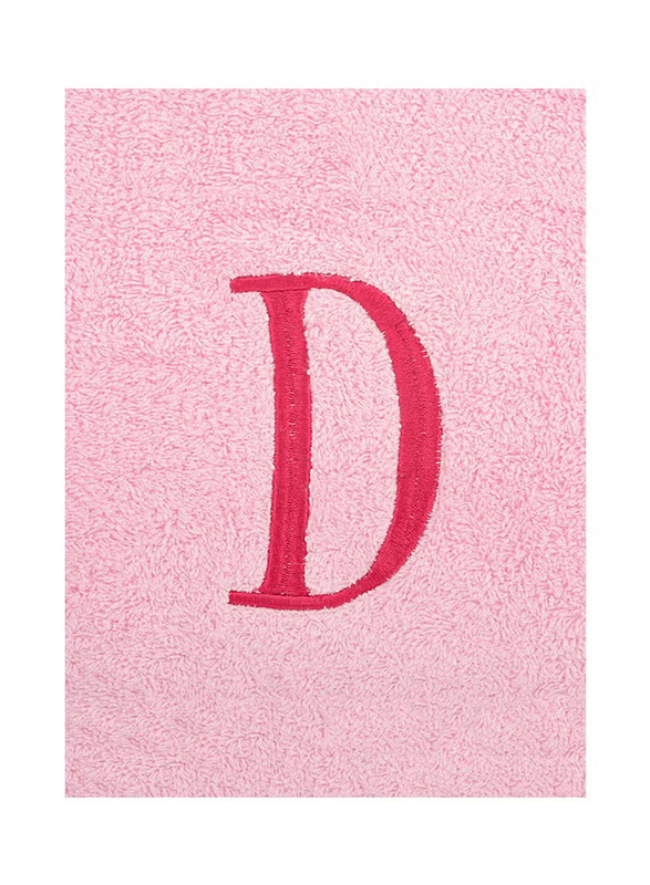 Style Premiere Embroidered D Bath Towel, Pink