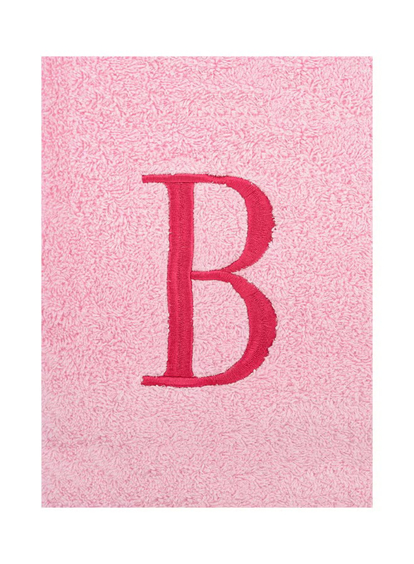 Style Premiere Embroidered B Bath Towel, Pink