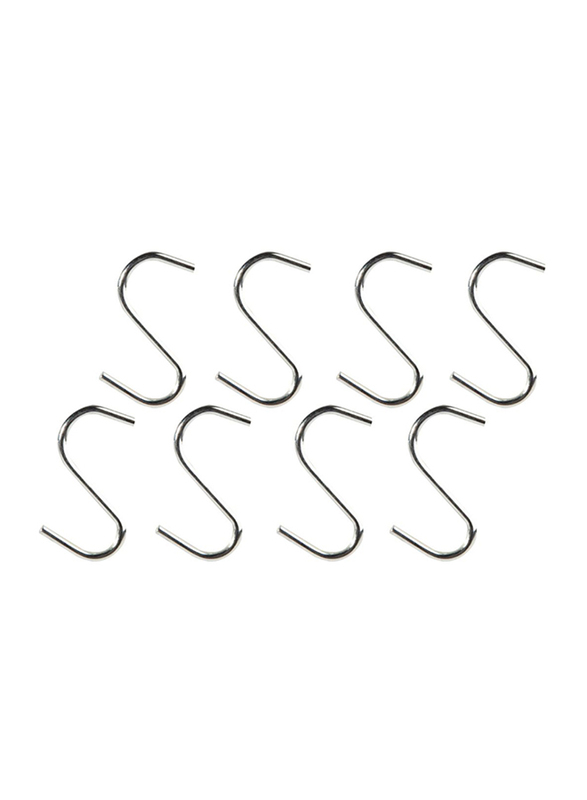 Trishi S-Hook Set, 8 Pieces, Silver