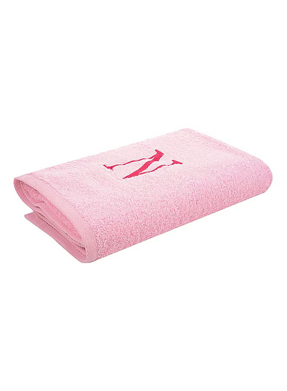 Style Premiere Embroidered N Bath Towel, Pink