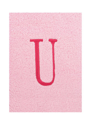 Style Premiere Embroidered U Bath Towel, Pink