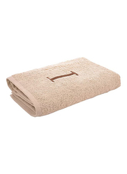 Style Premiere Embroidered I Bath Towel, Beige
