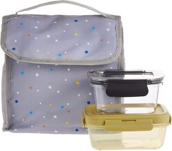 Home Pro School Lunch Bag with Food Container, Grey