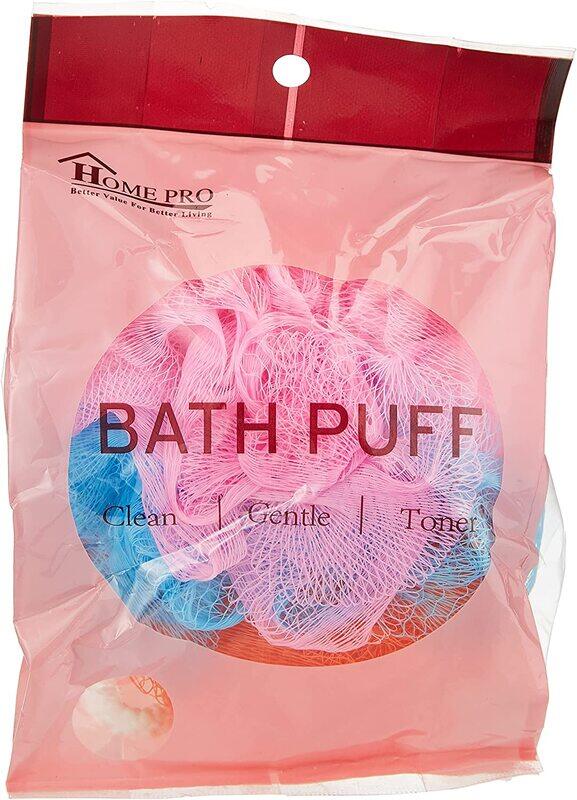 

Home Pro Bath Puff Shower Exfoliate Sponge Body Scrub, Assorted Colour