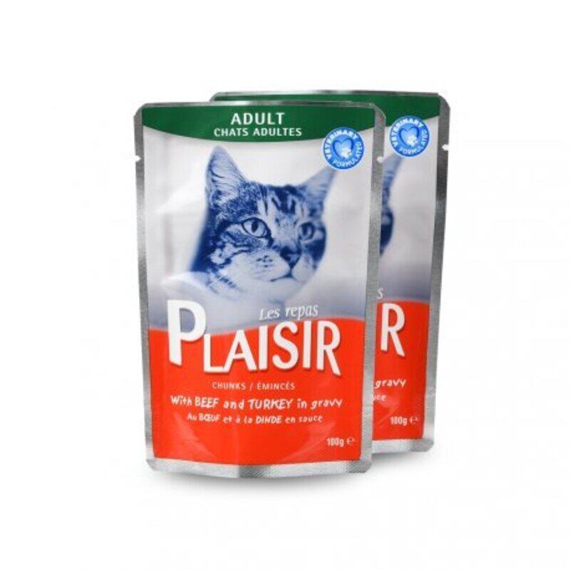 

Plaisir Cats Chunks in Gravy Beef & Turkey, 100g
