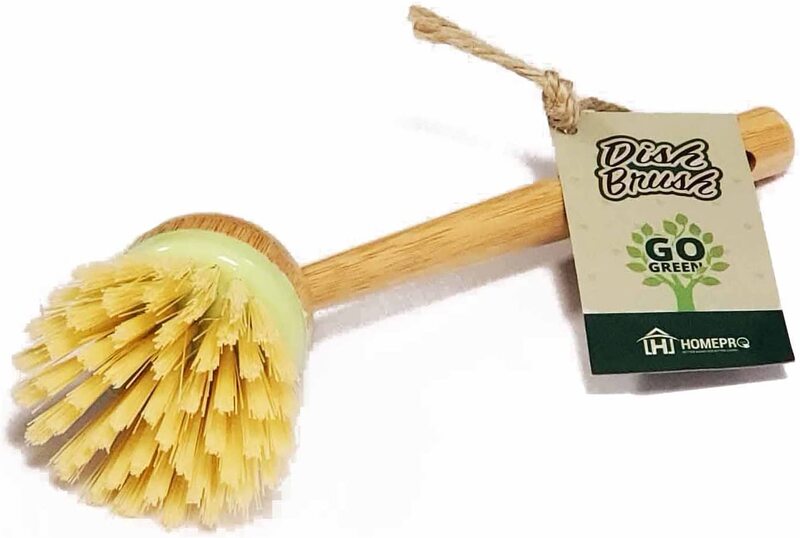 Home Pro Go Green Bamboo Dish Brush, 2981, Beige