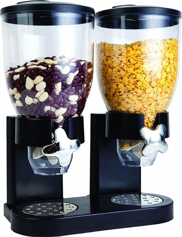 

Home Pro Cereal Dispenser, 2 Piece, Black/Clear
