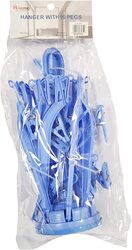 Home Pro Hanger with 16 Pegs, Blue