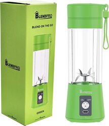Home Pro Blendpro Portable and Rechargeable Battery Juicer Blender, Green
