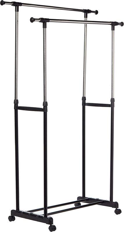 

Home Pro Double Ext Garment Rack Drying Rack, Grk204, Black/Silver