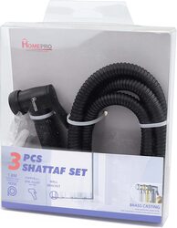 Home Pro Shattaf Set, 125 x 55mm, Black