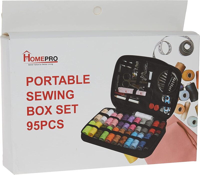 Home Pro Portable Sewing Kit, 95 Pieces, Multicolour