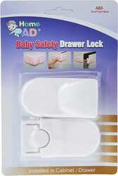 Home Pro Home Ad+ Baby Safety Drawer Lock, 2 Pieces, Assorted Colours
