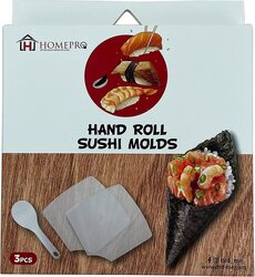 Home Pro Sushi Roller, 3 Piece, White