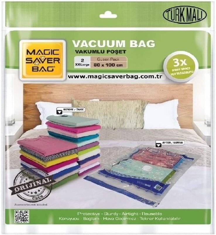 Magic Saver Vacuum Bag Pack, XX-Large, Multicolour