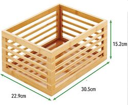 Home Pro Bamboo Storage Box, Brown