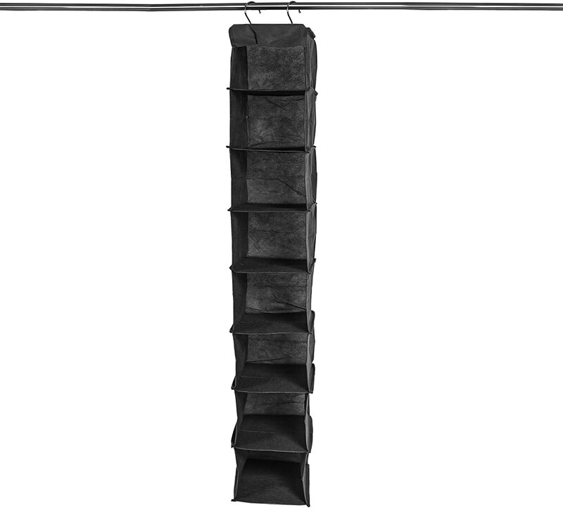 Home Pro 8-Layer Hanging Shoes Rack, Black