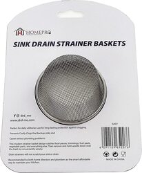 Home Pro Stainless Steel Mesh Kitchen Sink Strainer Hair Trapper, 11.4cm, Silver