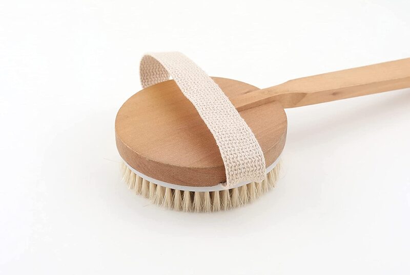 Home Pro Bath Brush for Back, Brown