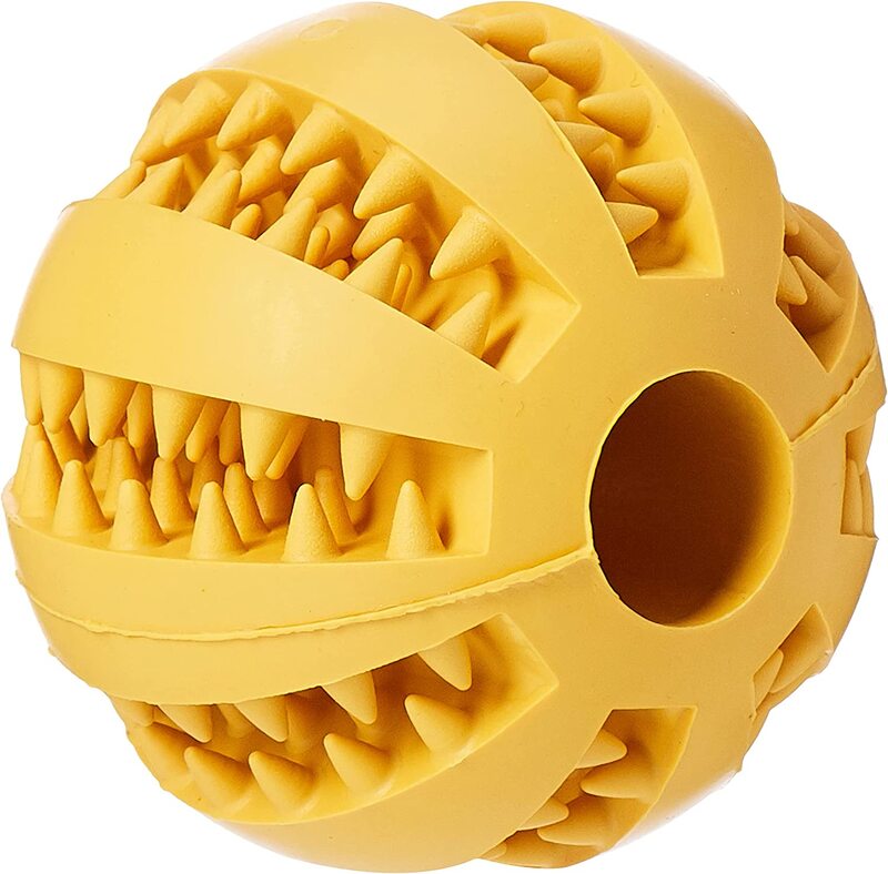 Les Filous Vanilla Dental Rubber Ball, 7cm, Yellow