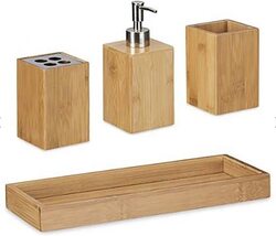 Home Pro Bamboo Bathroom Storage Set, 5398, Brown