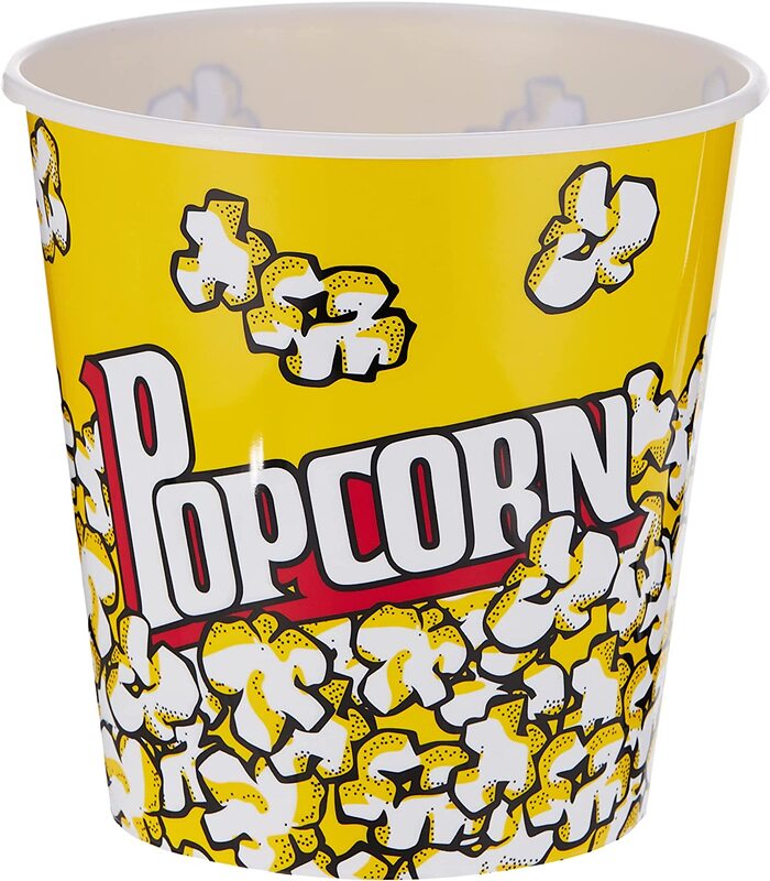 Home Pro 2.5Ltr Plastic Popcorn Bucket, Yellow