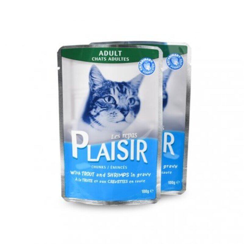 

Plaisir Cats Chunks in Gravy Trout & Shrimps, 100g